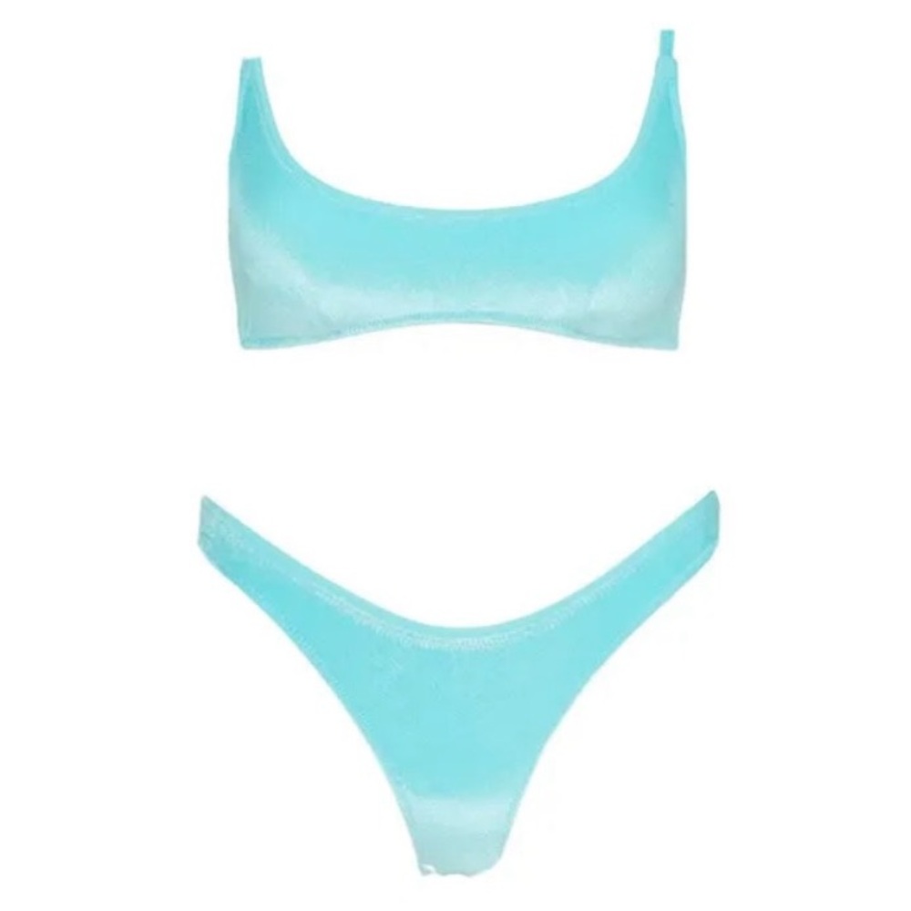 Triangl Blue Velvet Bikini Set